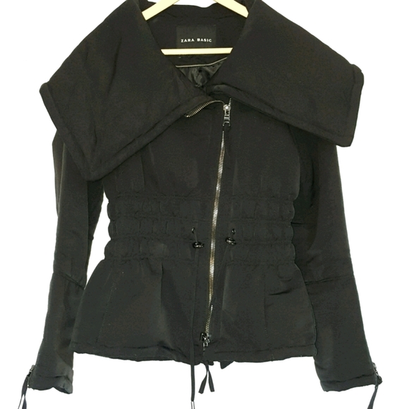 Zara Women's Med Black Light Quilted Jacket Coat - Picture 5 of 11